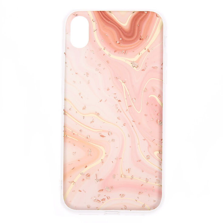 Marble Rose Gold Flake Phone Case Fits Iphone Xr Icing Us