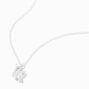 Silver Zodiac Embellished Pendant Necklace - Virgo,