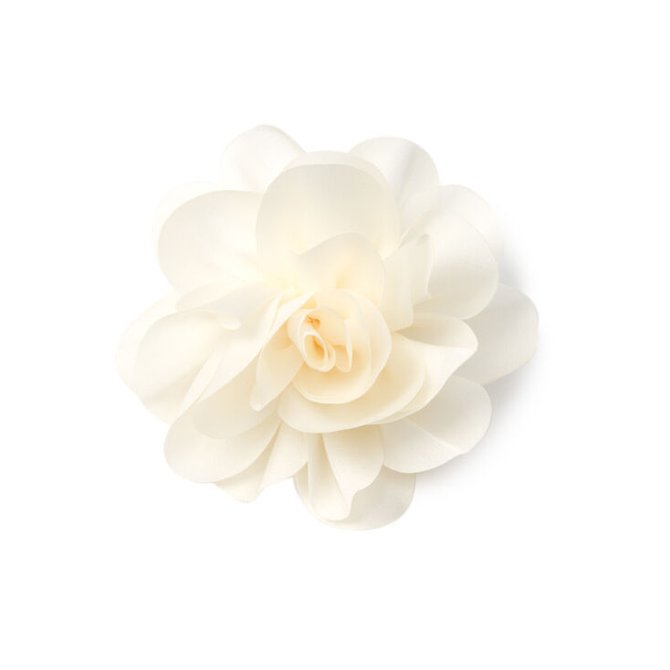 Satin Peony Flower Hair Clip White Icing Us Satin Peony Flower Hair Clip White Icing Us