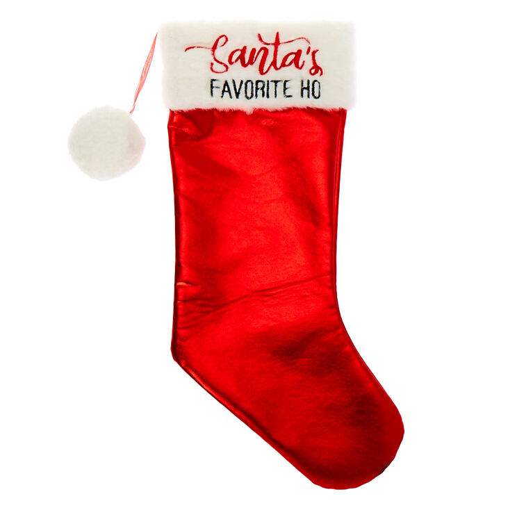 Santa's Favorite Ho Stocking - Red,