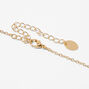 Gold Antique Style Initial Pendant Necklace - K,