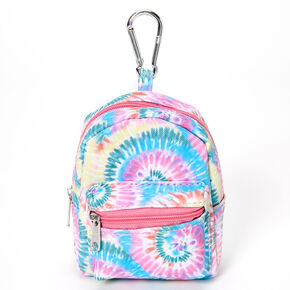 Rainbow Tie Dye Mini Backpack Keychain,
