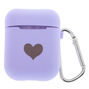 Lavender Heart Silicone Earbud Case Cover - Compatible With Apple AirPods,