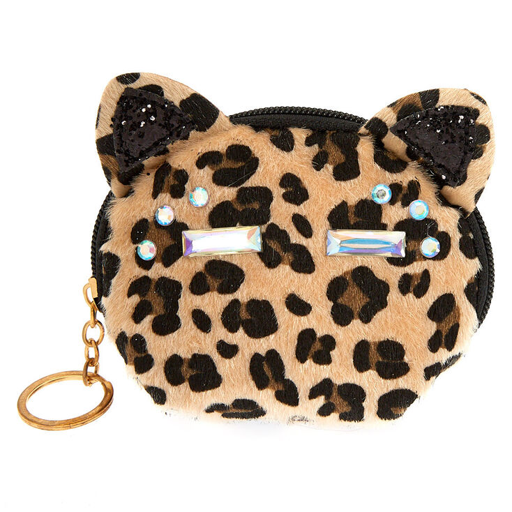 Fancy Fur Cat Coin Purse - Leopard,