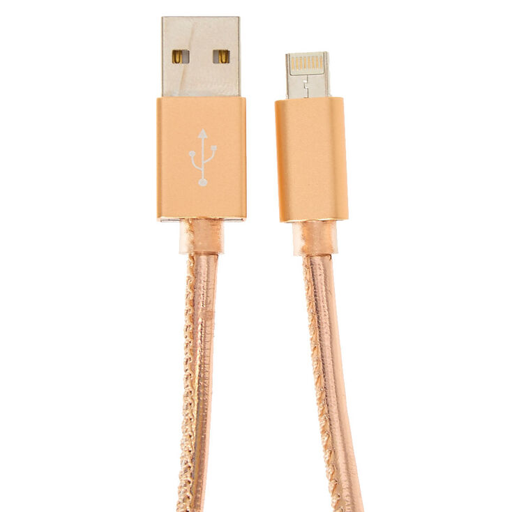 Rose Gold Metallic USB Charger,