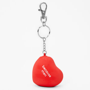&quot;Because Men&quot; Heart Keychain,