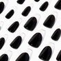 Clear Tip Black Squareletto Vegan Faux Nail Set - 24 Pack,
