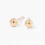 14kt Yellow Gold 3mm Ball Studs Ear Piercing Kit with Ear Care Solution,