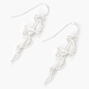 Silver 1.5&quot; Snake Dagger Drop Earrings,