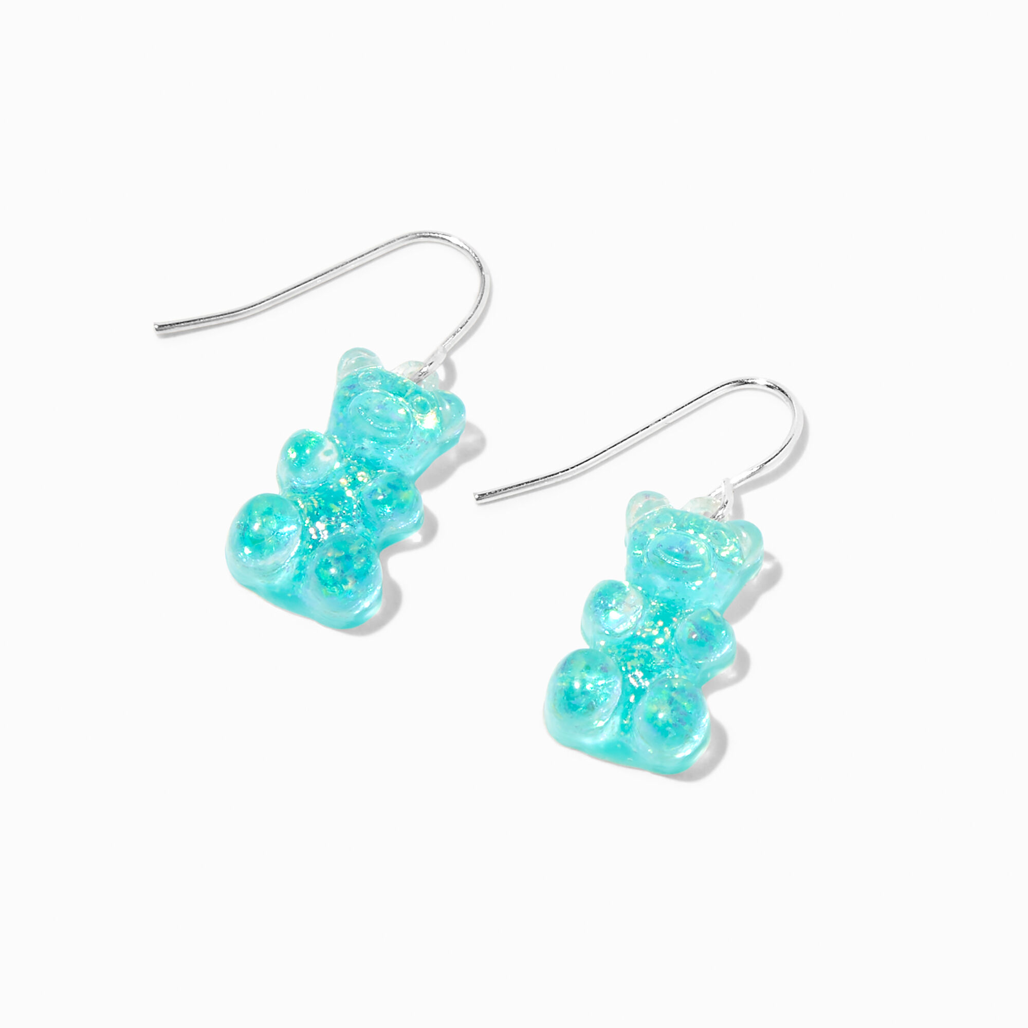 Teal Glow In The Dark Gummy Bears Drop Earrings Icing US