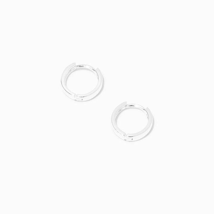 Icing Select Sterling Silver 8MM Clicker Hoop Earrings,