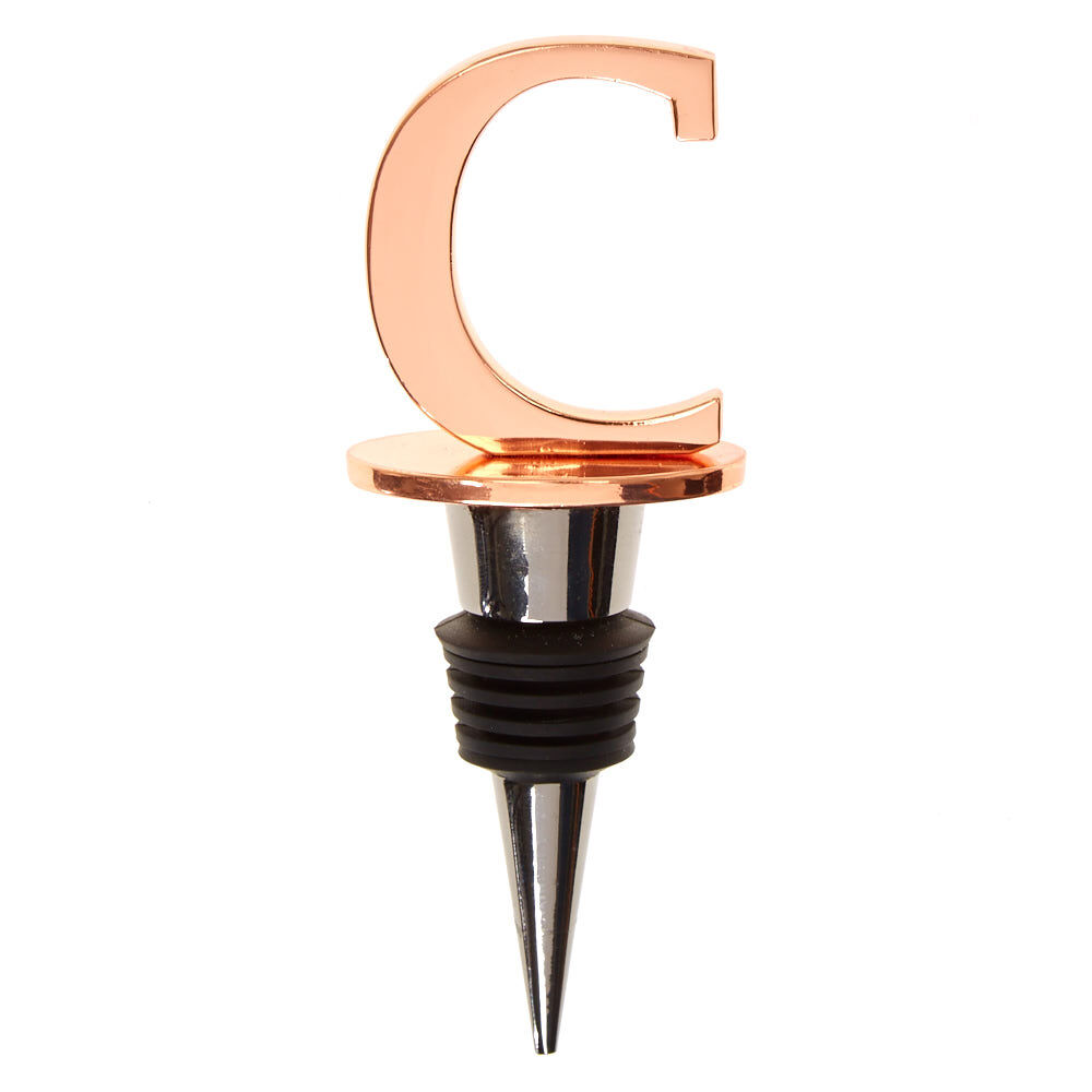 Letter C Initial Monogram Wine Bottle Stopper C Gold Finish Letter C Initial Monogram Wine Bottle Stopper C Gold Finish