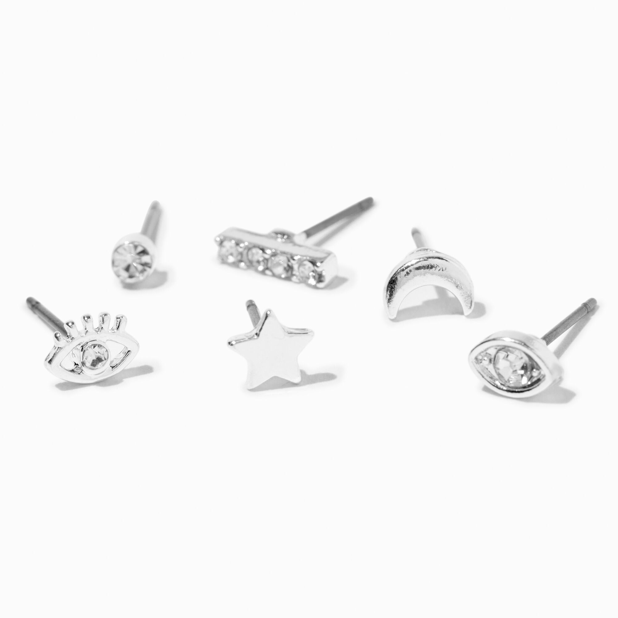 Pack of sales silver stud earrings