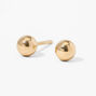 14kt Yellow Gold 4mm Ball Studs Ear Piercing Kit with Ear Care Solution,