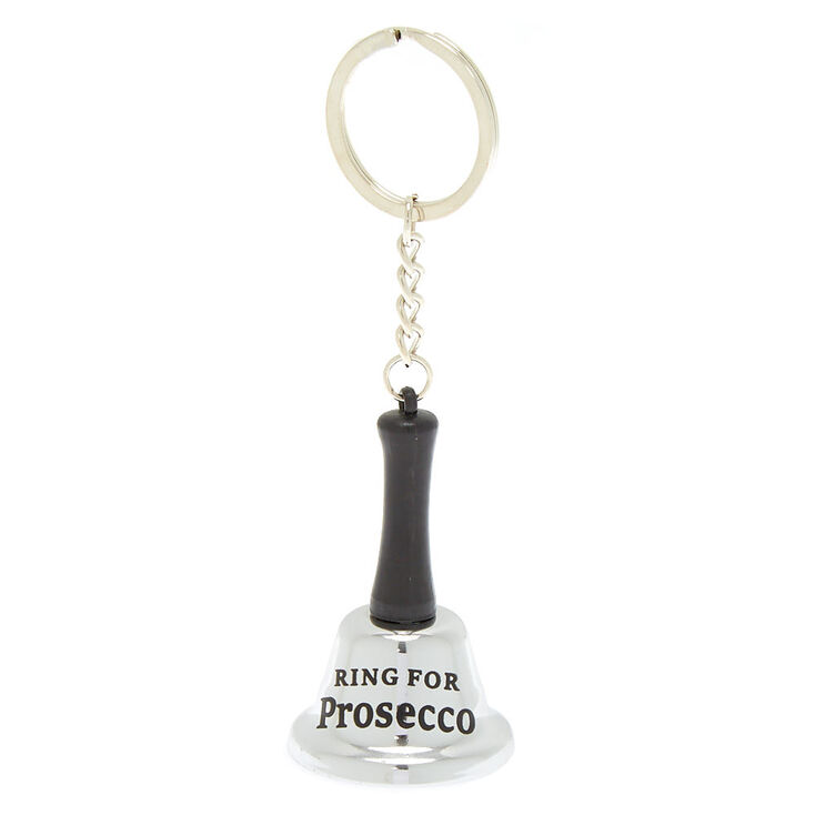 Ring For Prosecco Bell Keychain - Silver,