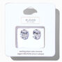 B&#39;Loved by Icing Sterling Silver Cubic Zirconia 10MM Oval Stud Earrings,
