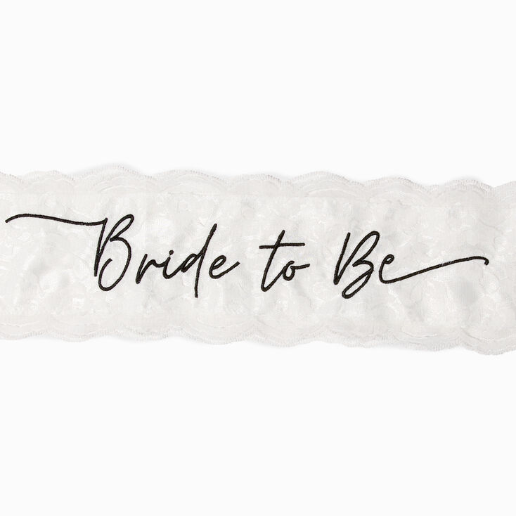 Bride to Be White Lace Sash,