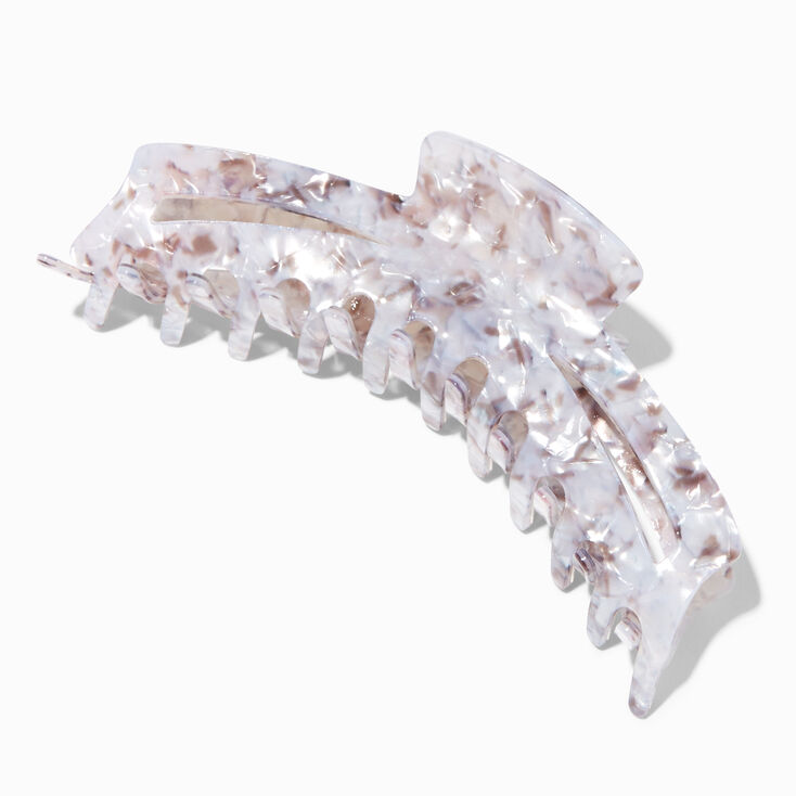 Silver Tortoiseshell Acrylic Hair Claw,