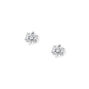 Silver Cubic Zirconia 3MM Round Stud Earrings,