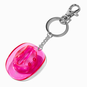 Pink Cowboy Hat Bottle Opener Keychain,