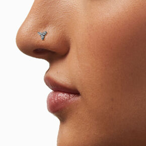 Icing Select Sterling Silver 1/20 ct. tw. Lab Grown Diamond 18G Marquis Tripod Nose Stud,