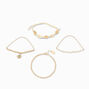 Seashell Gold Bracelet Set - 4 Pack,