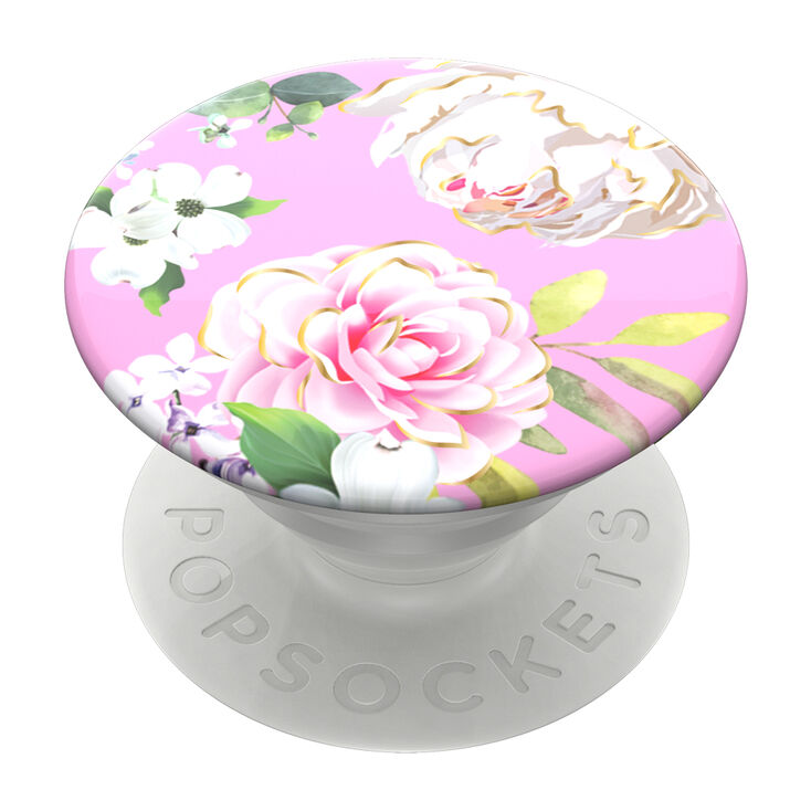 Pink Floral PopGrip PopSocket,