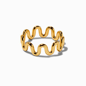JAM + RICO x ICING 18k Yellow Gold Plated Squiggle Ring,