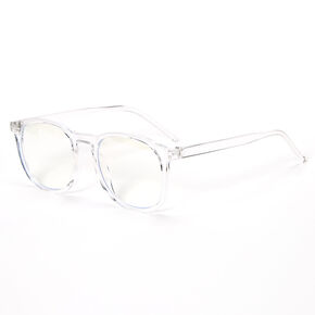 Solar Blue Light Reducing Round Clear Lens Clear Frames,