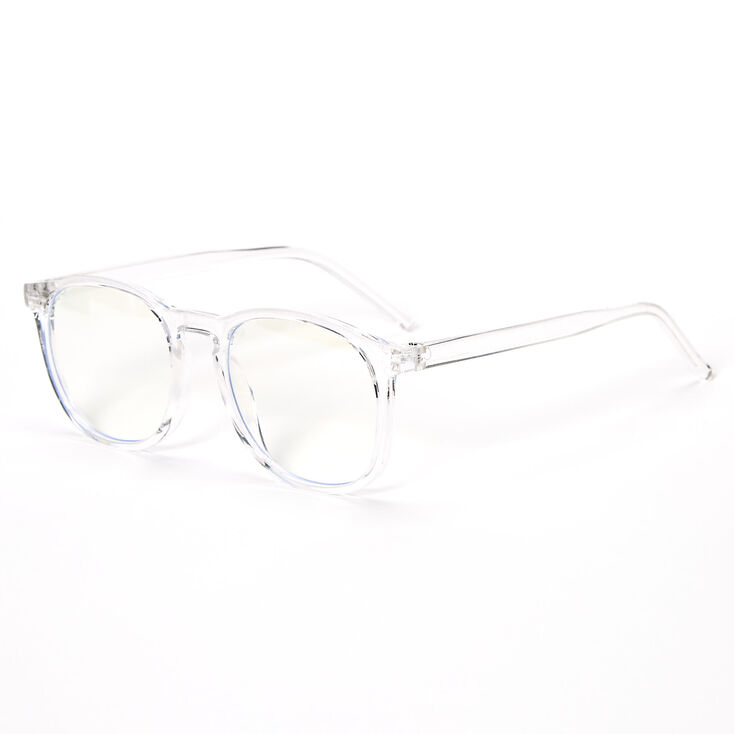 Solar Blue Light Reducing Round Clear Lens Clear Frames,