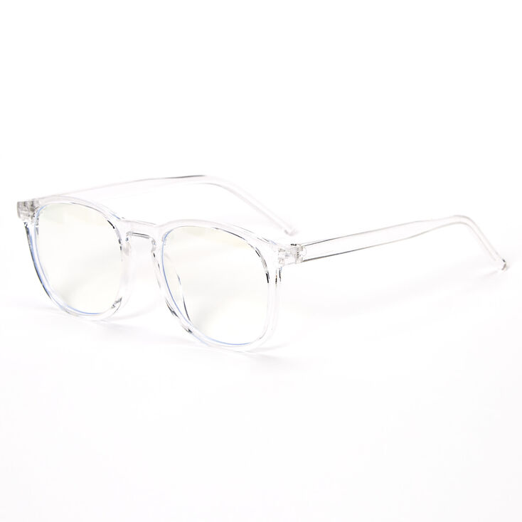 Solar Blue Light Reducing Round Clear Lens Frames - Clear,