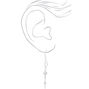 Silver 3&quot; Celestial Eye Drop Earrings,