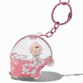 Pink Pig Water-Filled Glitter Keychain,