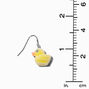 Yellow Rubber Ducky Flocked Drop Earrings,