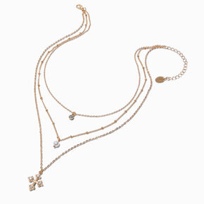 Gemma Layne Snake Chain Long Multi Strand Necklace - Gold