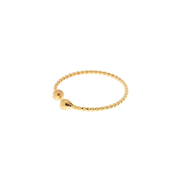 Gold Braided Faux Nose Ring,