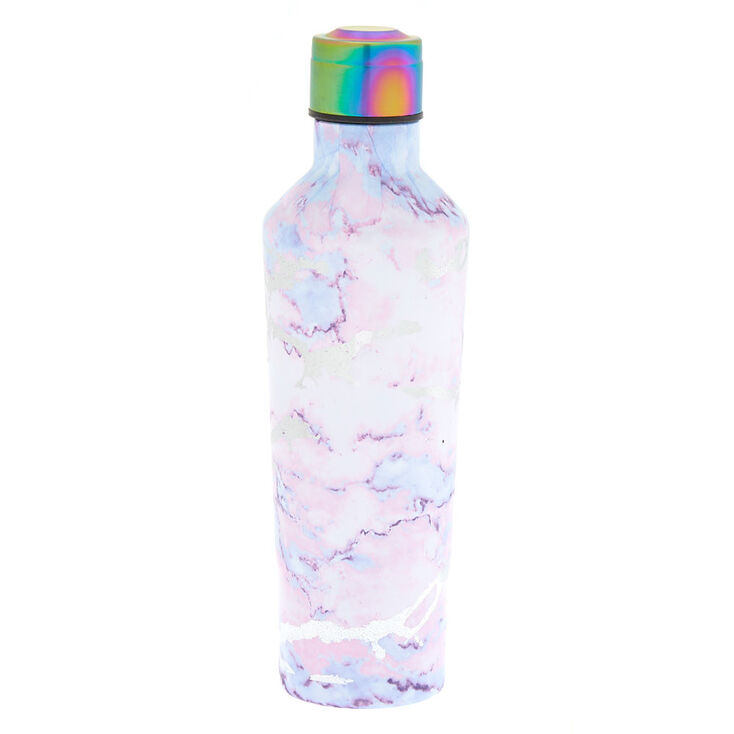Aluminum Marble Water Bottle - Purple,