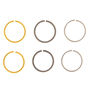 Mixed Metal 20G Solid Hoop Nose Rings - 6 Pack,