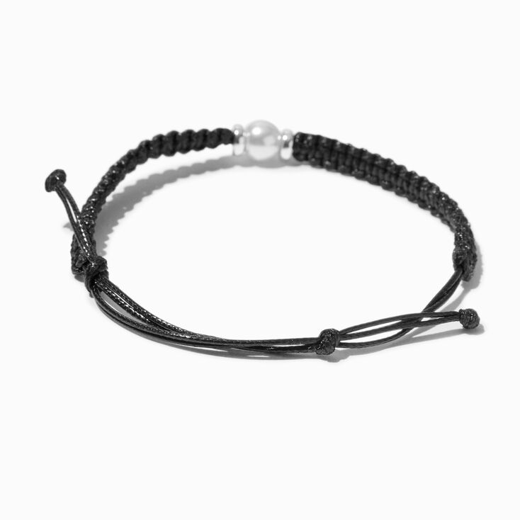 Black Pearl Woven Adjustable Bracelet,