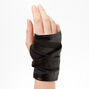 Wrap-Look Faux Leather Fingerless Gloves - Black,