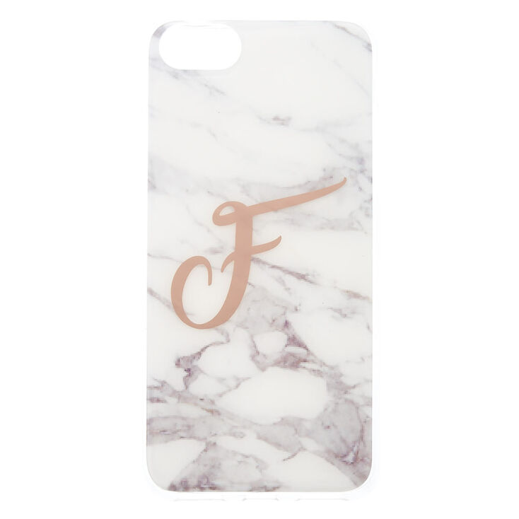 Marble F Initial Phone Case - Fits iPhone 6/7/8,