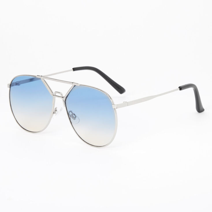 Vintage 80's Aviator Sunglasses - Blue,