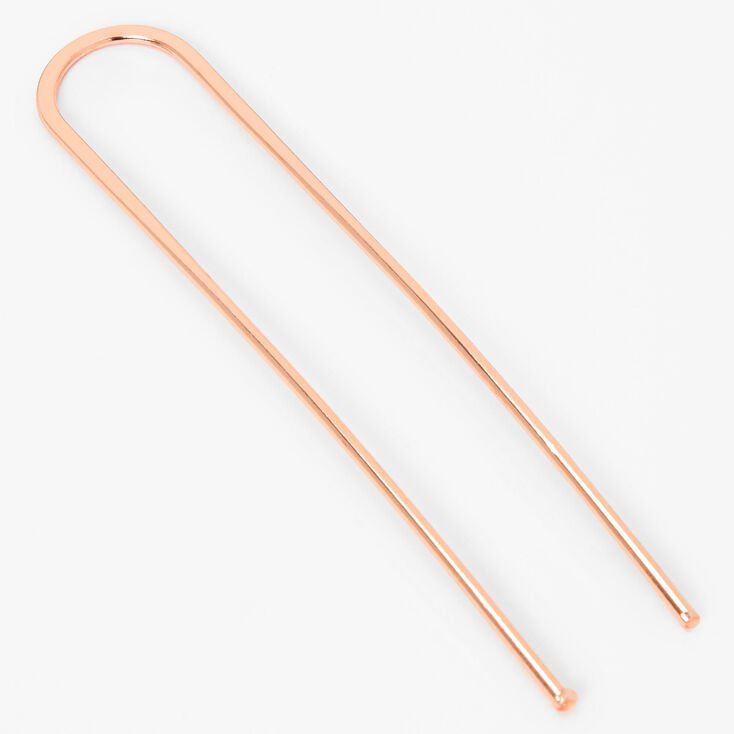 Sleek Double Hair Pin - Gold,