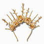 Golden Spiked Flower Crown Headband,