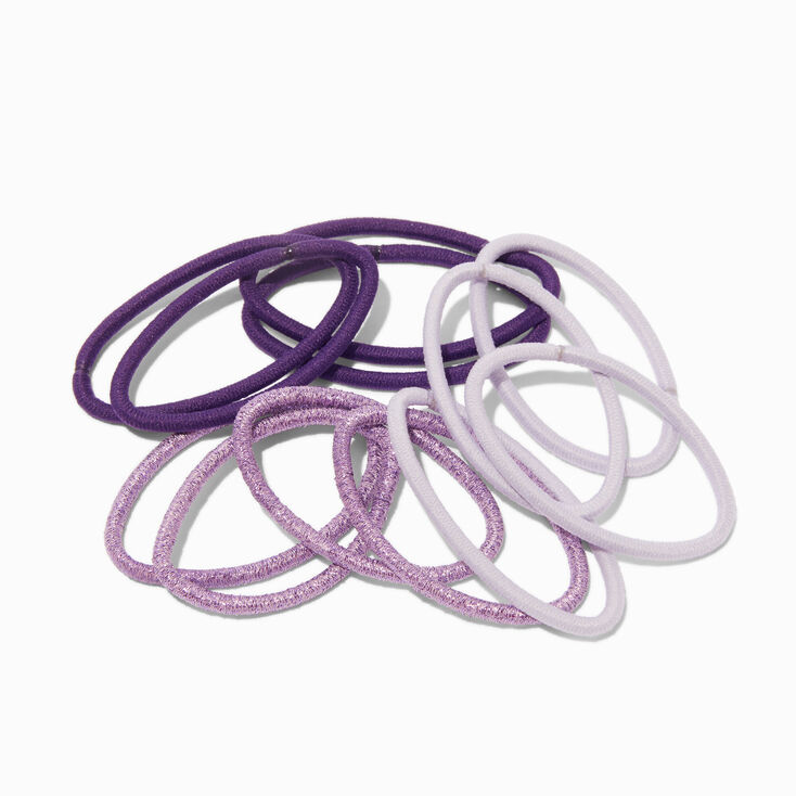 Purple Tonal Luxe Hair Ties - 12 Pack,