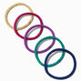 Jewel Tone Lurex Hair Ties - 12 Pack,