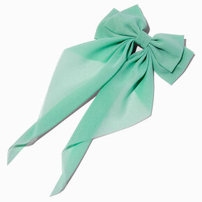Mint Green Long Tail Bow Hair Clip,