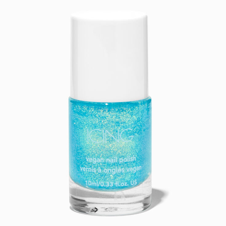 Vegan Glitter Nail Polish - Sparkling Ocean,