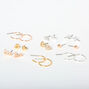 Mixed Metal Love Earring Set - 9 Pack,