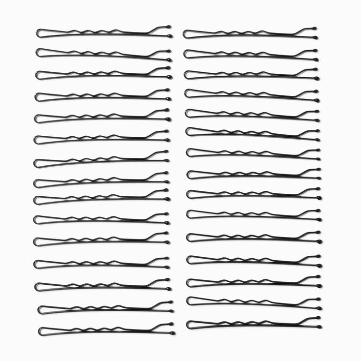 Large Basic Bobby Pins - Black, 30 Pack,